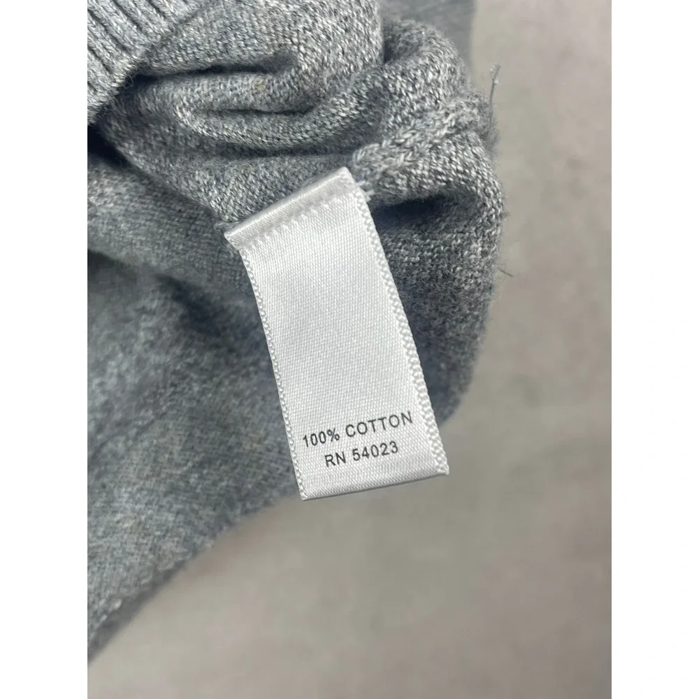 Banana Republic Mens XL Grey Textured‎ Stripe 100% Cotton Crewneck Sweater